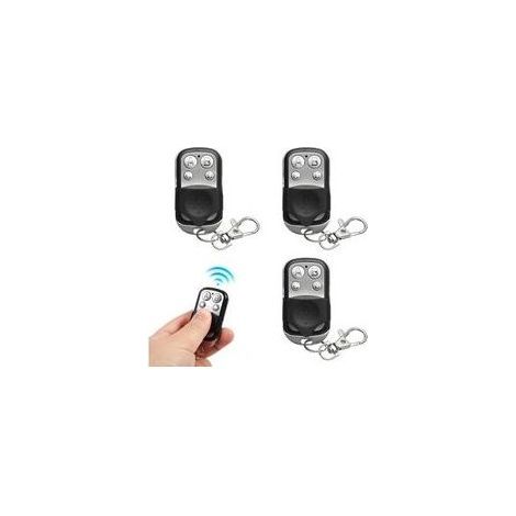 Lot de 3 télécommandes universelles pour portail – Télécommandes sans fil universelles avec signal sonore automatique – 433 MHz – Boutons alphabétiques – Compatibles avec 4 boutons et fonctions de cop (1/5)