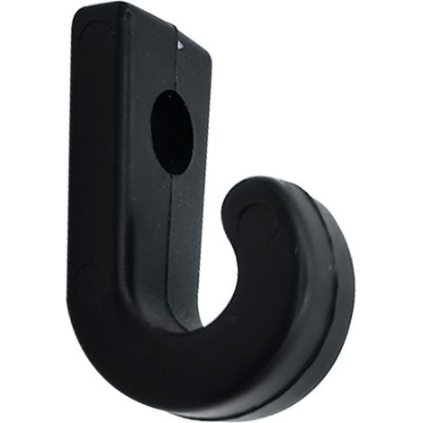 Small black nylon hook with shackle, portable hook, hook, marine hardware accessory - black - coat hook