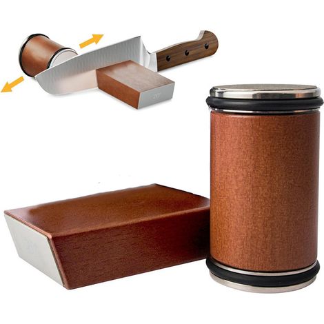 Ensemble aiguiseur de couteaux professionnel à roulettes – système d’affûtage diamant avec support magnétique 15 et 20 degrés, idéal pour couteaux de cuisine (1/5)