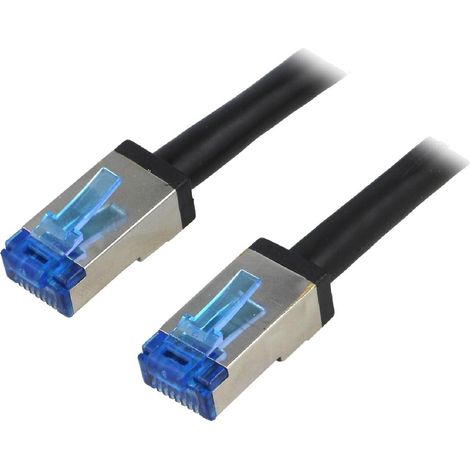 Cable reseau RJ45 male S-FTP Cat 6a noir - 30m
