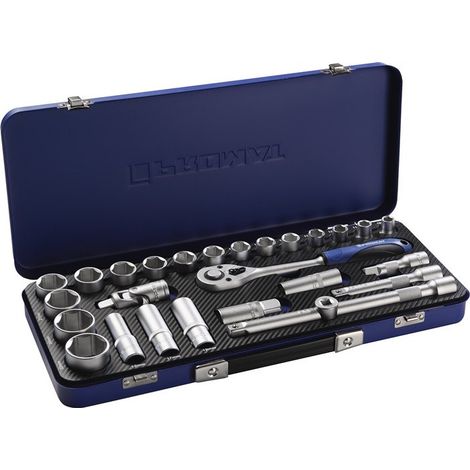 Set chiavi a bussola 27 pezzi 1/2 pollice SW 10-32mm Z.36 6KT PROMAT