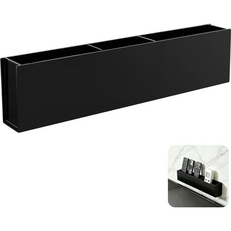 Support Télécommande Mural Range Télécommande Adhésif 3 Compartiments Boîte De Rangement foncé Sans (1/4)