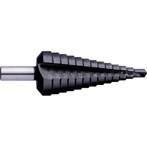 Exact 50061 broca escalonada HSS acabado plateado 4-12 mm