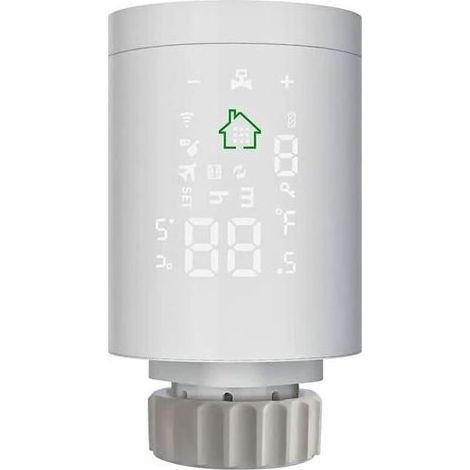 Thermostat Actuator for Radiator Valve Radiator LCD Screen on Body Powered by AA Batteries, Compatible with Alexa and Google Home (1/5)