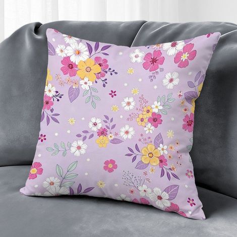 Housse de coussin fleurs printemps été, décoration maison intérieure,50×50cm (1/5)