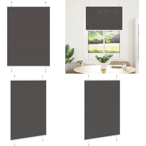 vidaXL Plissee Schwarz 100x100 cm Stoffbreite 99,4 cm Polyester (1/5)
