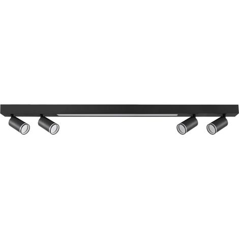 Faretto soffitto 4 luci nero barra LED 24W GU10 PARIS Polux (1/4)