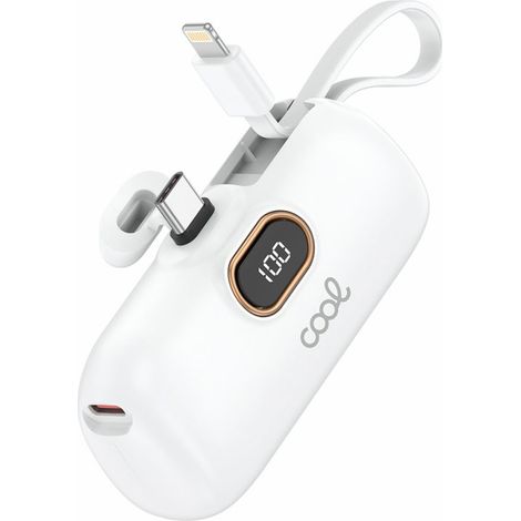 Bateria Externa Power Bank 5.000 mAh COOL Cápsula Blanco