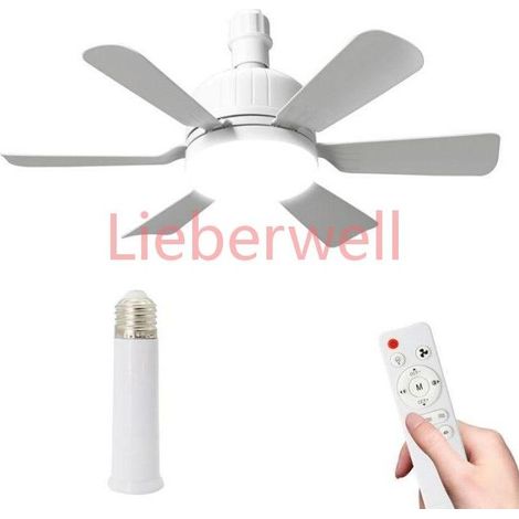 3 Speeds LIEBERWELL Ceiling Fan with Light and Remote, 3 Colors, 40W, 6 Blades, E27, 2400LM, White (1/5)