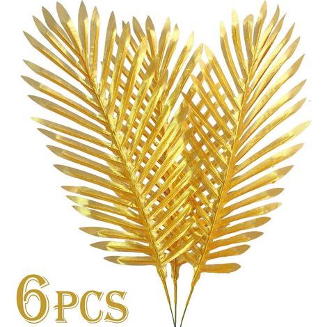6 STÜCKE Künstliche Palmenblätter Imitation Blatt Künstliche Pflanzen Gefälschte Tropische Große für Zuhause Arrangement Dschungel Hochzeit Geburtstag Party Dekoration Lieferungen (1/5)