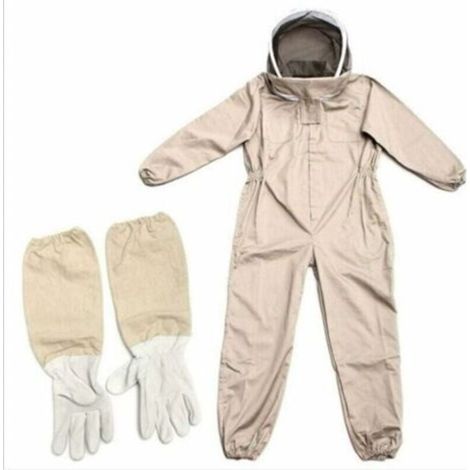 Aimoonsa – Combinaison d'apiculteur professionnelle L – 100% coton épais et respirant – Protection contre piqûres d'abeilles – Voile autoportant (1/5)