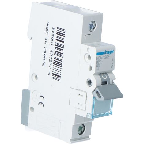 Interruttore automatico, 6 kA, caratteristica B, monopolare, 20 A (1/5)