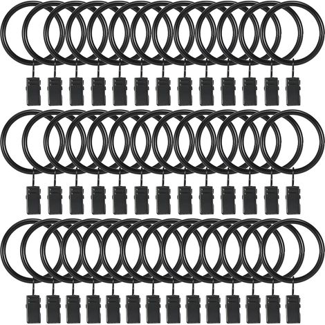 40 ganci per tende, anelli antiruggine con clip, decorativi vintage per tende (1/4)