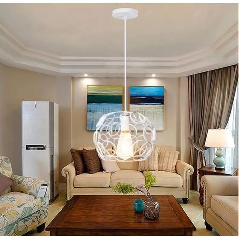 Lustre Suspension Industrielle Retro,E27 Lampe Luminaire Vintage en Metal pour Salon Chambre (1/4)