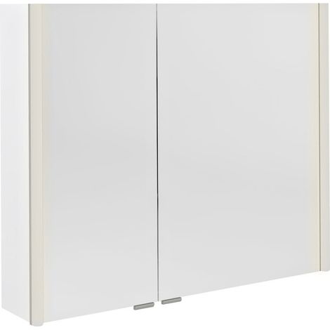 ALIX Armoire à miroir avec éclairage LED 86x70x17,5cm, blanc
