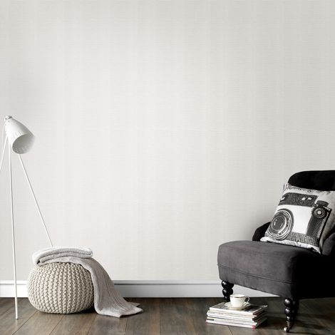 Papier peint intissé Textile Uni 1005 x 52cm Blanc