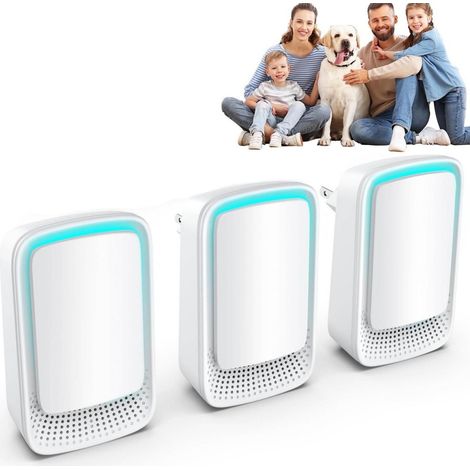 Purificateur D Air - Ioniseur Négatif 3W 220V - Sans Filtre Silencieux 360° - Pour Salon Chambre Bureau Salle De Bain - Lot De 3 (1/5)