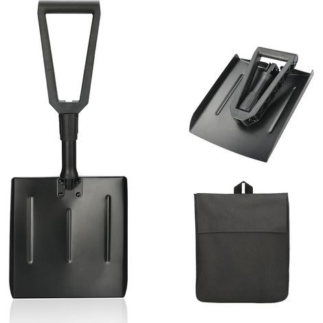 Pelle à neige en aluminium réglable et pliable pour un déneigement facile. (1/5)