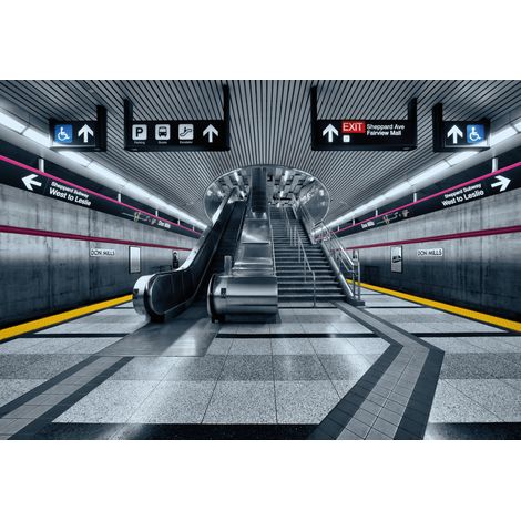 Komar Subway 368 x 254 cm, Papier peint panoramique 8-996, photomurale sur intissé (1/3)