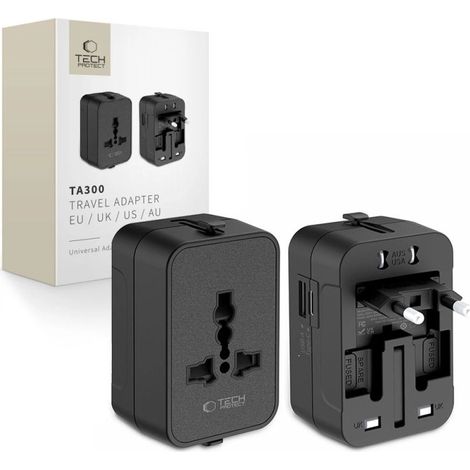 Adattatore da viaggio Hikvision ta300 2 porte USB 100-240V (1/3)