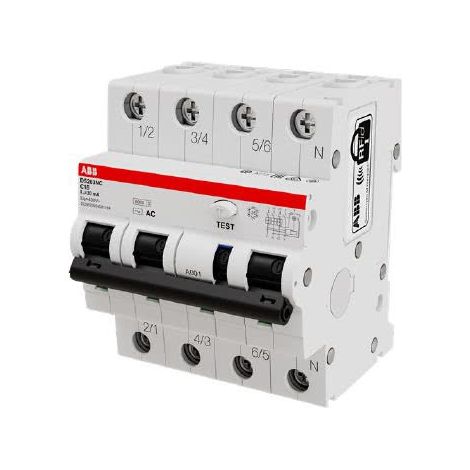 Interruttore Magnetotermico Differenziale 6kA, AC, Curva C, 20A 30mA 3P+N