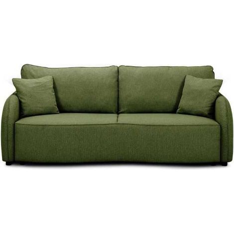 Casapy Elegantes 3-Sitzer Schlafsofa in Olivgrün 215 cm (1/3)