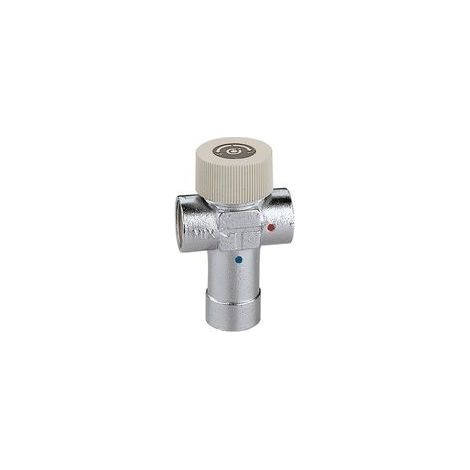 Mezclador termostático regulable con cuerpo en latón cromado Caleffi 520 1/2" 40-60°C