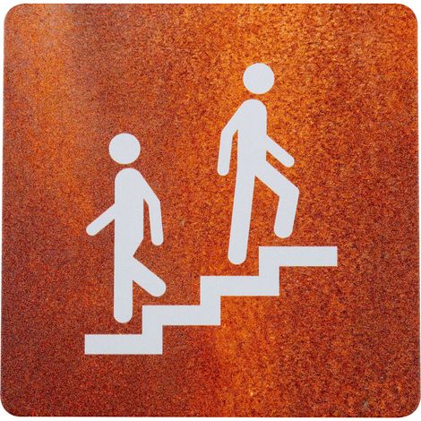 Plaque de porte alu effet rouille - Escaliers - 4385044 (1/2)