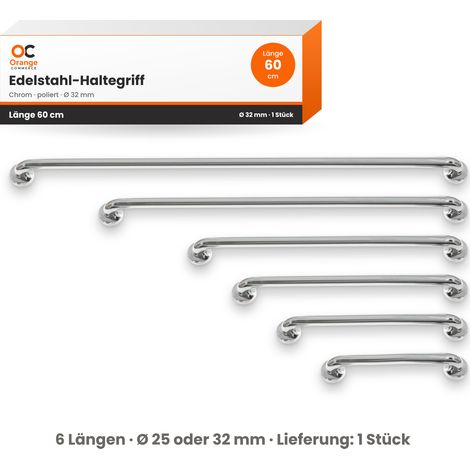 Edelstahl Retro Haltegriff für Bad Chrom Ø 25 mm 40 cm