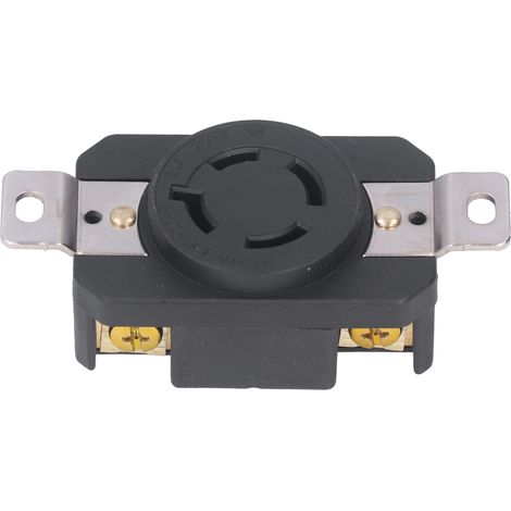 Prise Industrielle Laiton - 20A 250V Boîtier PA66 - Pour Cuisinière Sèche-Linge Générateur - 1 Pièce (1/5)