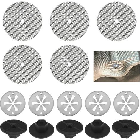 15 Pcs Kit de Réparation de Rondelles de Serrage, 30 mm Clips de Protection Thermique, 50 mm Plaques de Protection Contre La Chaleur, 4 mm Écrous en Plastique, pour VW Audi N90796501 N90335004 6715468 (1/5)
