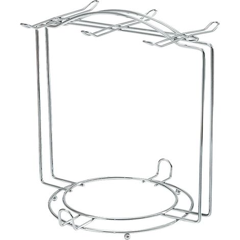 Support Pour Tasses À Café - Support Pour Tasses À Thé Et Soucoupes - En Acier Inoxydable - 6 Emplacements - Design Moderne Avec Crochet (1/5)