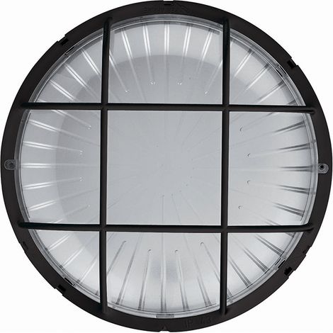 Plafoniera taormina, gabbia removibile, e27 - 1x42w, ip65, Ø 19,1 cm, colore nero