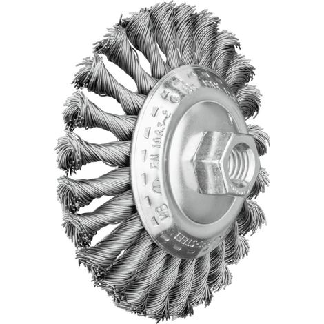 PFERD TOOLS Kegelbürste gezopft KBG Ø 115x15 mm M14 Stahl-Draht-Ø 0,50mm Winkelschleifer 5 Stk (1/5)