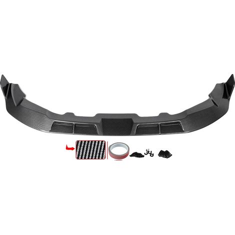 Spoiler delantero, material resistente, fácil instalación, aspecto de fibra de carbono. (1/2)