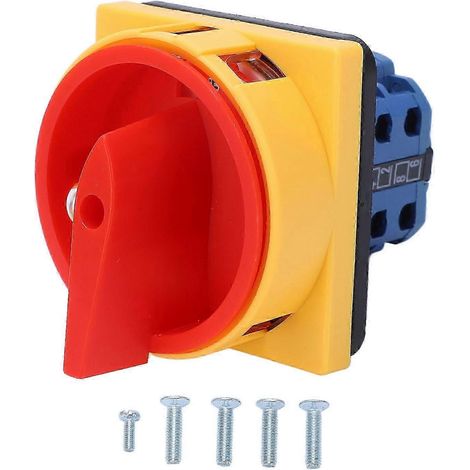 Universeller Drehschalter, 20-A-Leistungswahlschalter, Abschaltspannung 240 V DC / 440 V AC, Drehrichtungsumkehrschalter, Standardgehäuse (1/5)