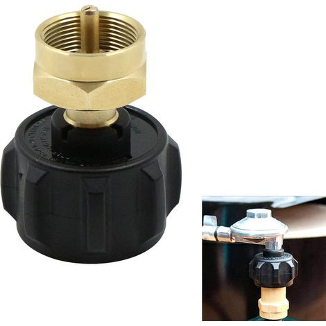 Camping Gas Bottle Adapter Gas Adapter Conversion Head Adapter Nozzle Connector Gas Stove Valve Propane Canister Adapter to Screw on Gas Cartridge (1/5)