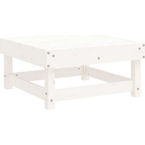 Maison Exclusive - Gartenhocker Weiß Massivholz Kiefer
