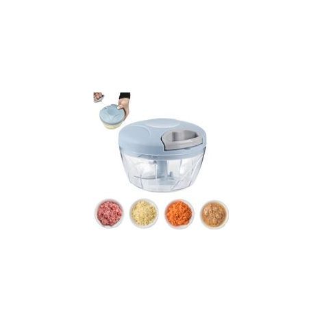 Manueller Zwiebelhacker 500ML – 3 Klingen aus Edelstahl – Präzises Schneiden für Zwiebeln, Knoblauch, Chili – Leicht zu reinigen (1/4)