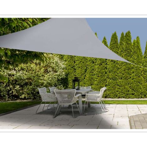 Toile Ombrage Triangulaire Grise - 360x360x360cm (1/5)