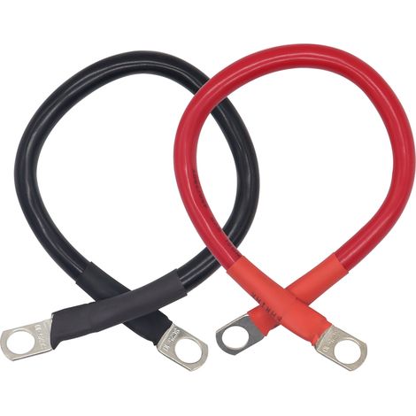 4AWG 25 square 30cm long earth wire hitch fire wire red and black 2pcs (1/5)