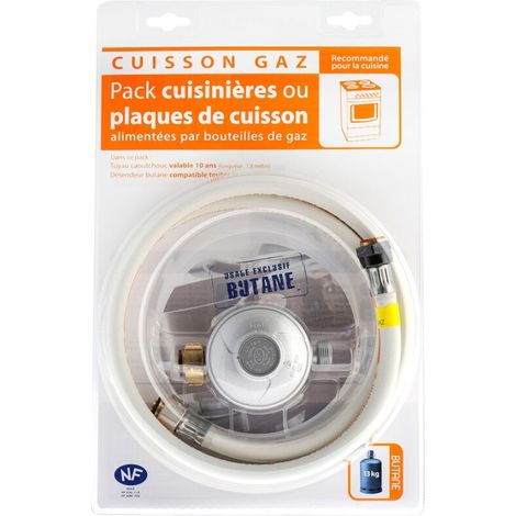 Tuyau de gaz Gazinox Tuyau Detendeur pour Gaz Butane ou Propane 10ans 1,5M (1/2)