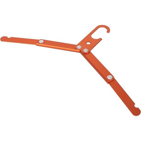 Allecto Plus，Perchas de ropa plegables y portátiles de aluminio para acampar al aire libre (naranja) con palabras clave: percheros (1/5)