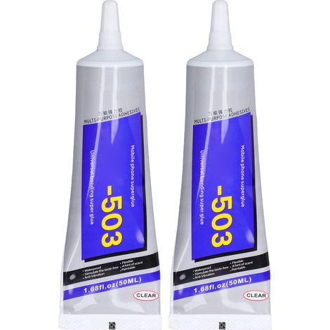 2 bouteilles de 50ml - Colle cyanoacrylate silicone écologique à prise rapide, adhésif puissant (1/5)