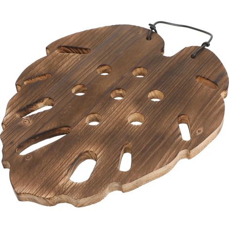 Planche de Plantation Hexagonale en Bois Marron pour Fougère Corne de Cerf, Support Mural Robuste et Facile à Utiliser, Jardinière Murale pour Intérieur et Petits Appartements (1/5)