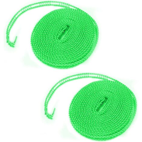 Ce séchoir à linge portable de 8 mètres, antidérapant et résistant au vent, est idéal pour les voyages et une utilisation intérieure/extérieure. Il est fourni avec une corde élastique facilement rétra (1/5)