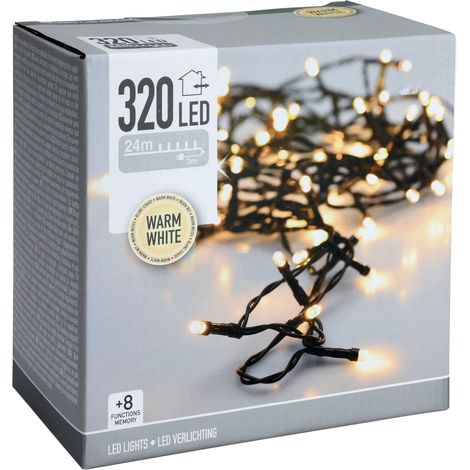 Lichterkette 320 LEDs Warmweiß Außenbereich 27m (1/2)