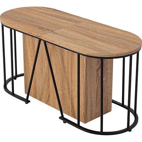 Banc extensible avec rangement rallonges intégré Tambor Bois sonoma 92-212cm (1/5)