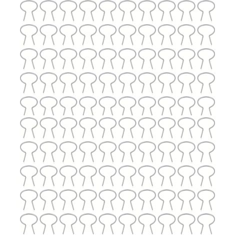 100 pièces attaches de clôture torsadées, outil de clôture à maillons de chaîne prédécoupés en acier galvanisé pour poteau de 1-5/8 pouces (1/5)