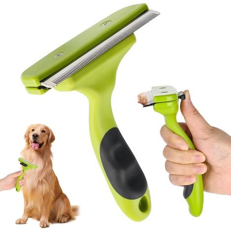 Spazzola autopulente per cani a pelo lungo spazzola massaggiante per cani e gatti, rimuove il sottopelo. (1/5)